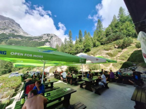Tičarjev Dom at Vrsic pass Soča